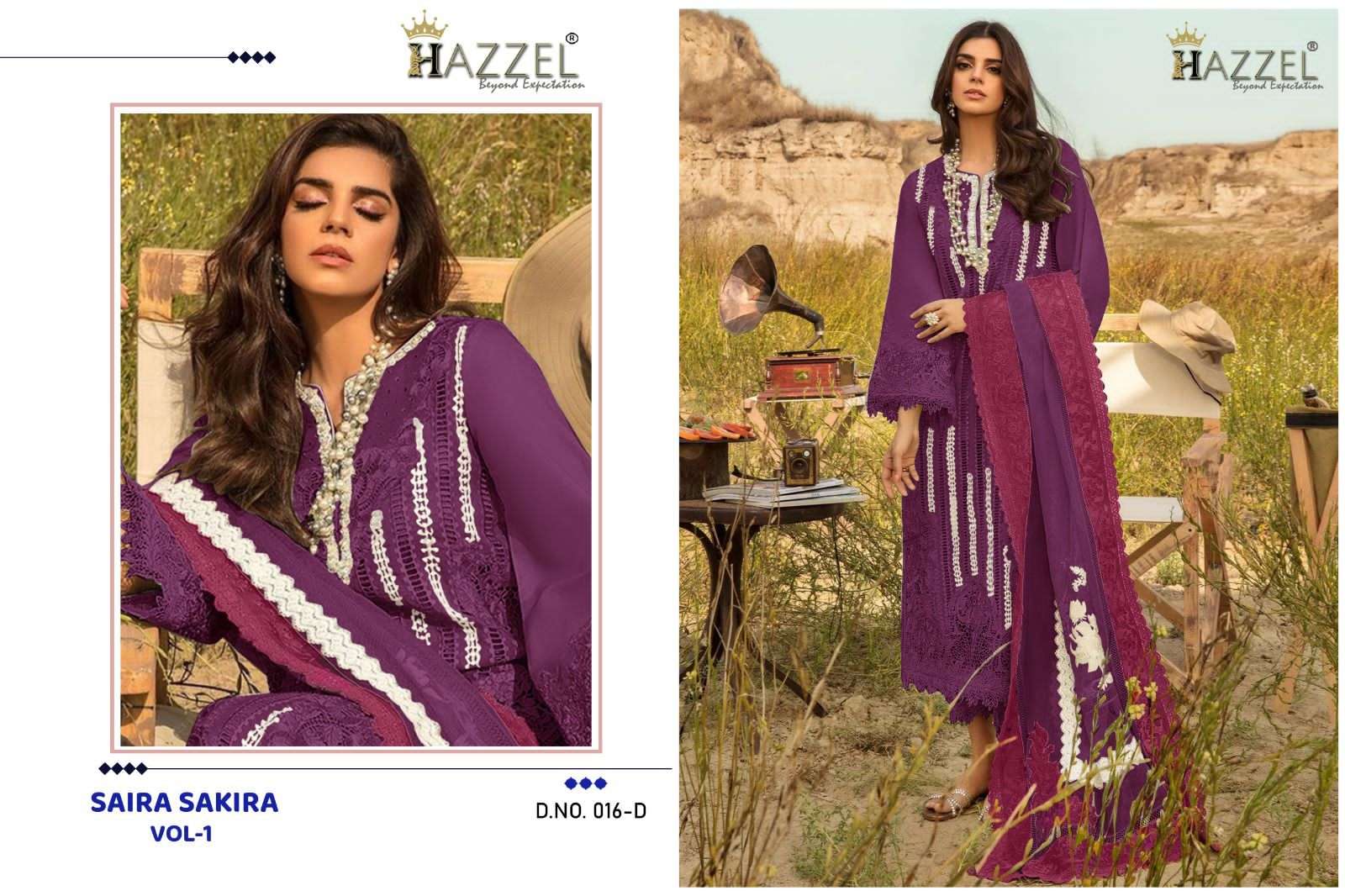 hazzel saira sakira vol 1 designer work pakistani ladies suits wholesaler 