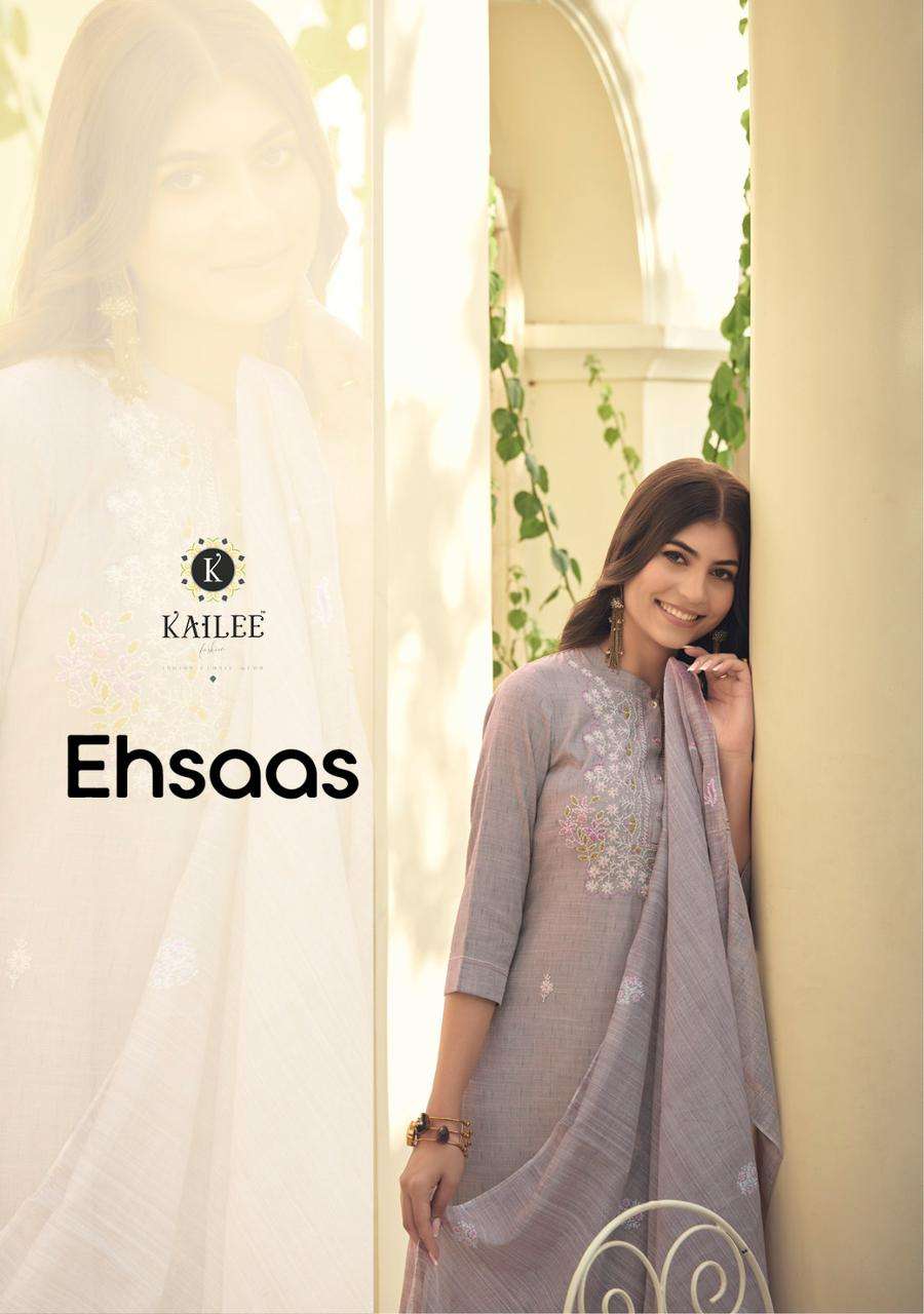 kailee fashion present ehsaas beautiful designer kurti with pant and dupatta catalogue 