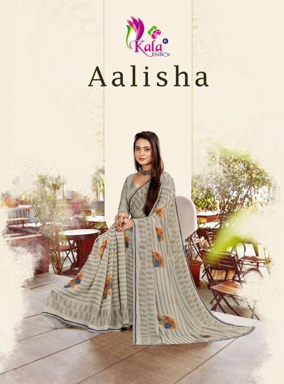 kala silk aalisha fancy amazing casual wear sarees collection 