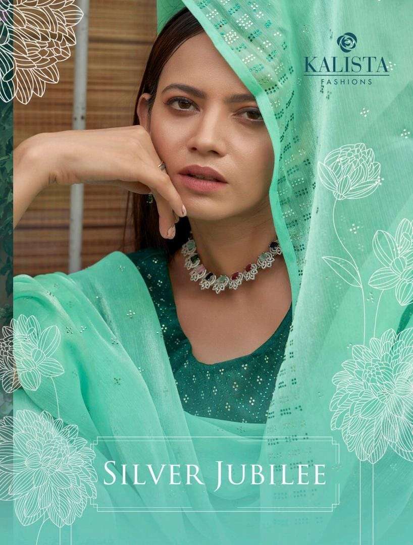 kalista fashion present silver jubilee designer fancy sarees online supplier 