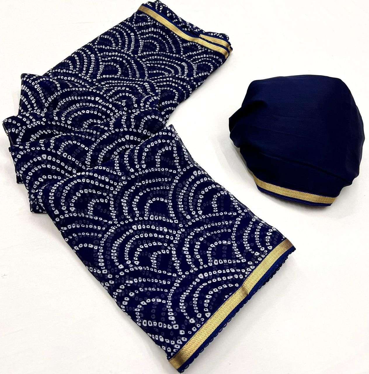 kashvi creation present bandhani fancy georgette bhandej saree collection 