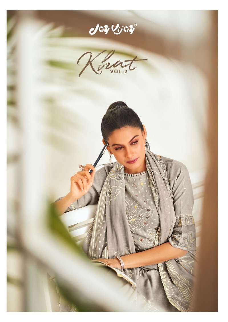 khat vol 2 by jay vijay fancy work festive wear dress material 