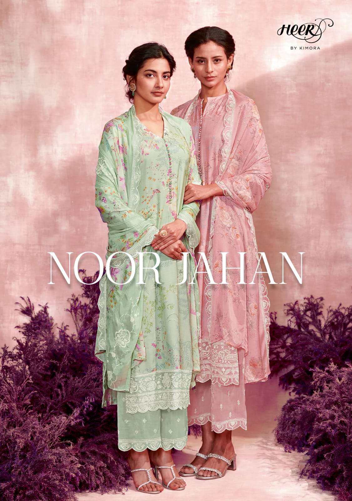 kimora heer present noor jahan beautiful digital print pakistani salwar suits wholesaler 