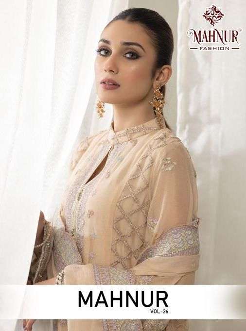 mahnur vol 26 beautiful designer pakistani suit online supplier 