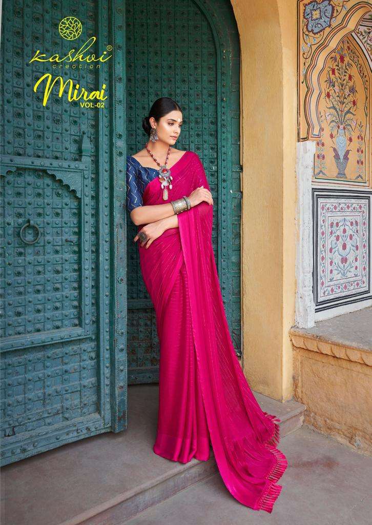 mirai vol 2 by kashvi creation fancy casual saree collection 