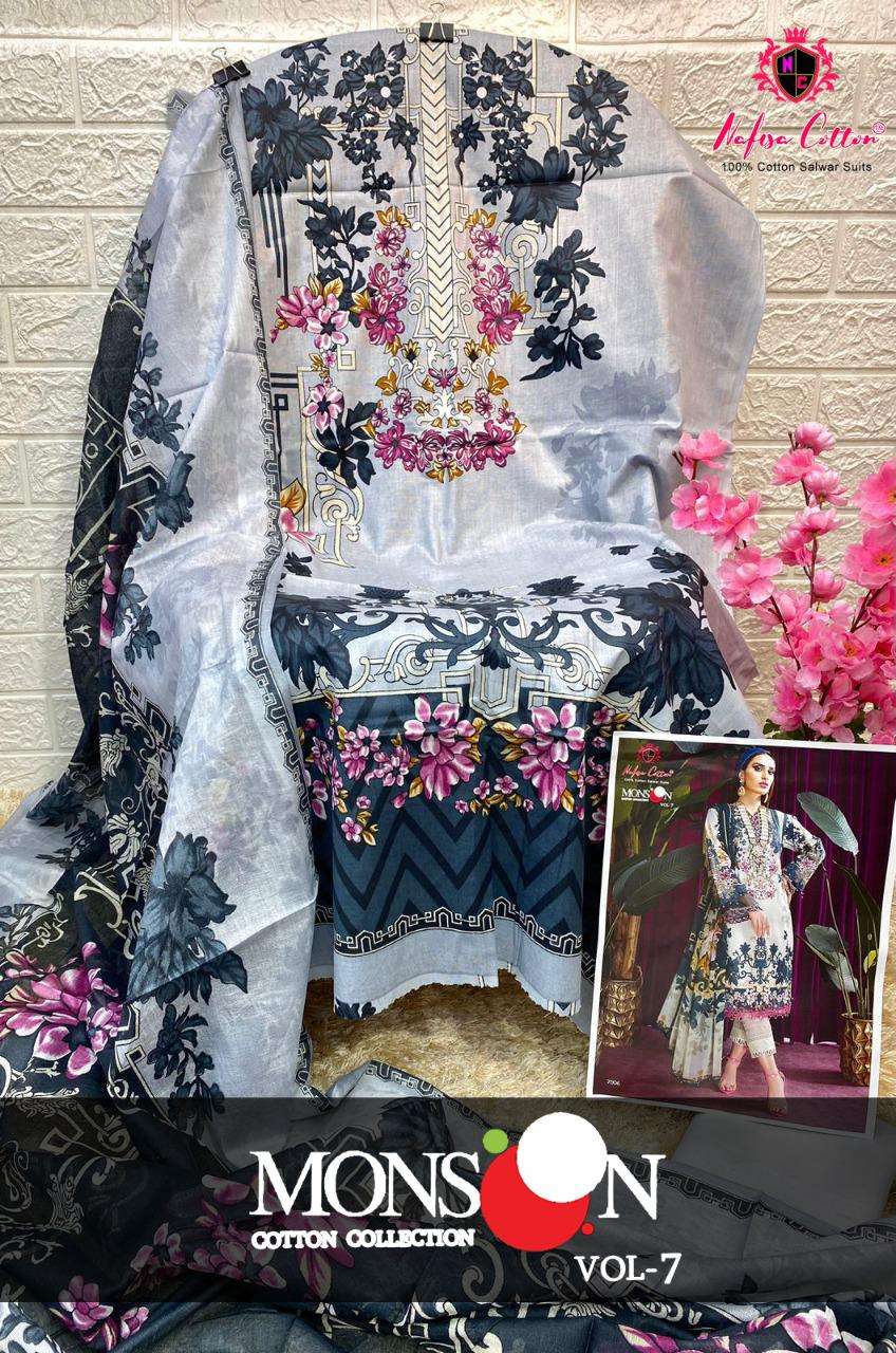 nafisa cotton present monsoon cotton collection vol 7 pakistani print ladies suits materials 