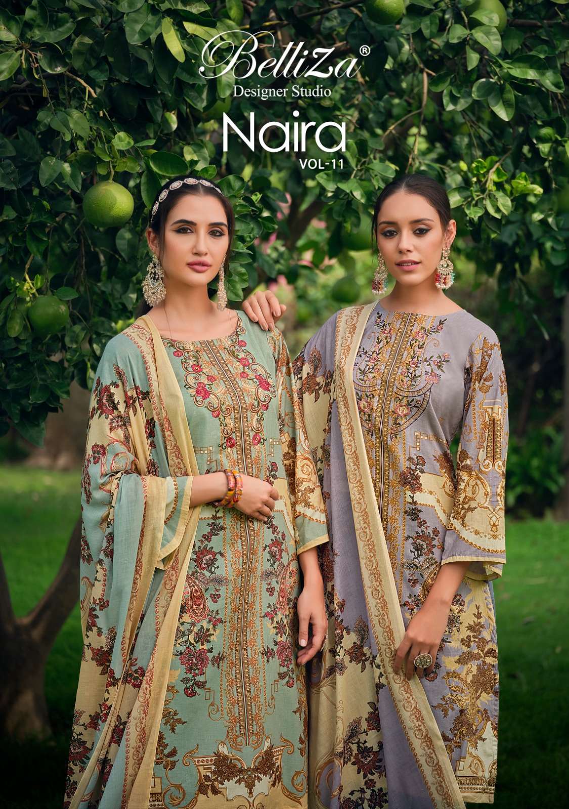 naira vol 11 by belliza designer cotton pakistani print ladies suits online wholesaler 