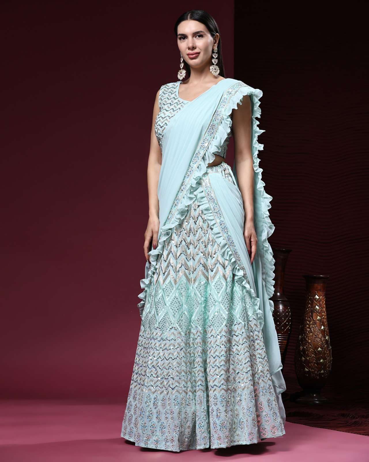pr c 2008 designer sequin work readymade beautiful lehenga choli collection 