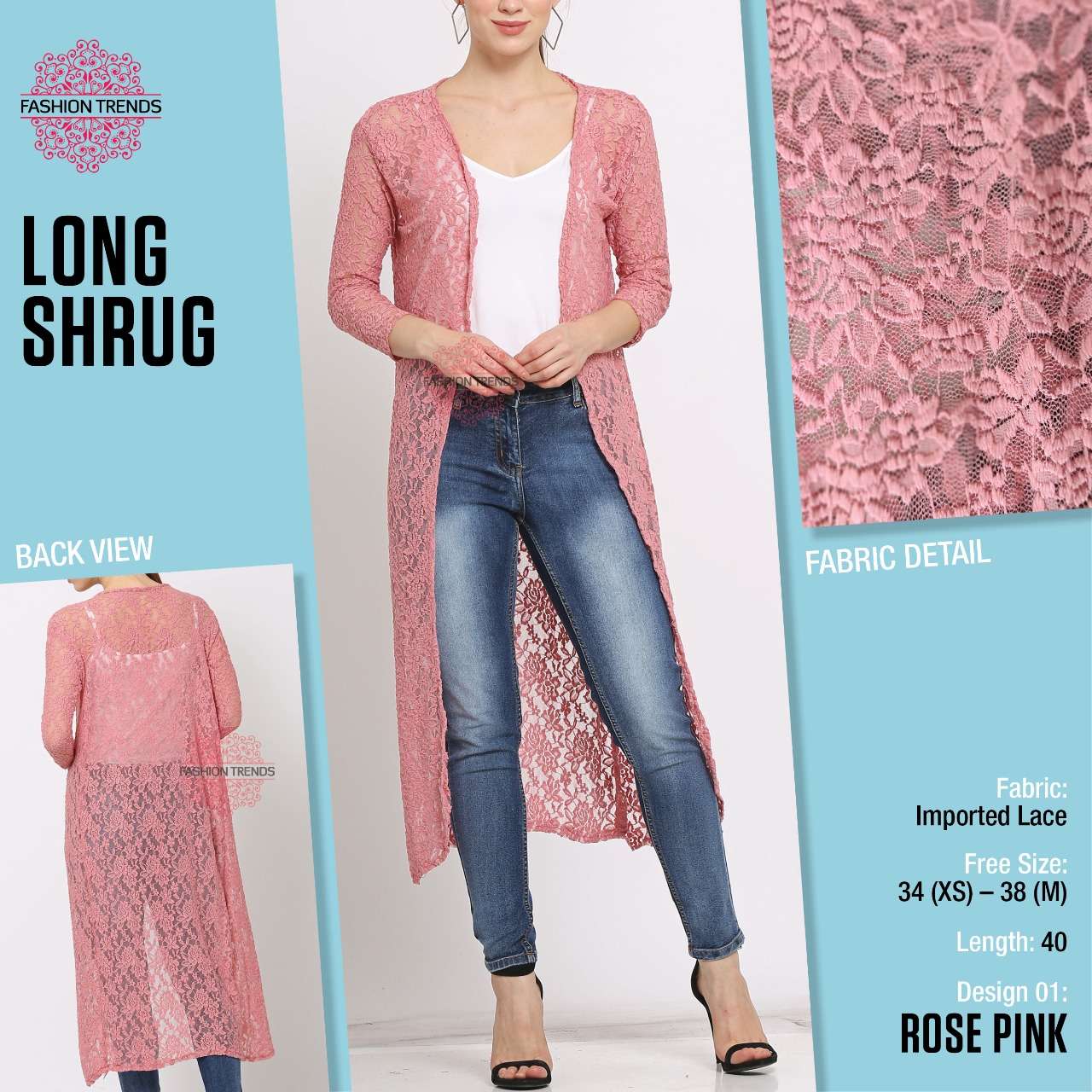 pr lace shrug fancy western style casual stitch shrug collection 