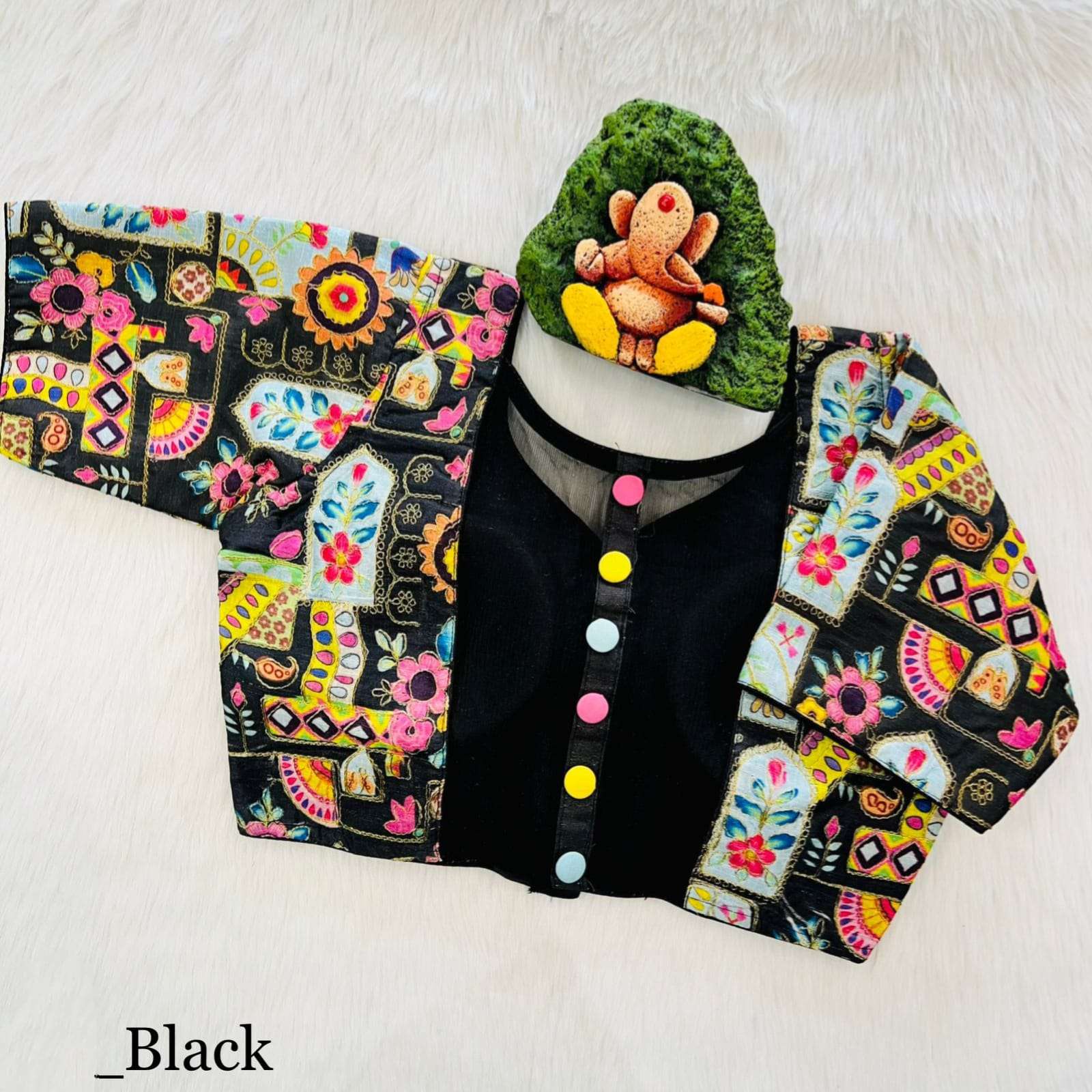 pr position print back button part 2 festive wear readymade fancy blouse 