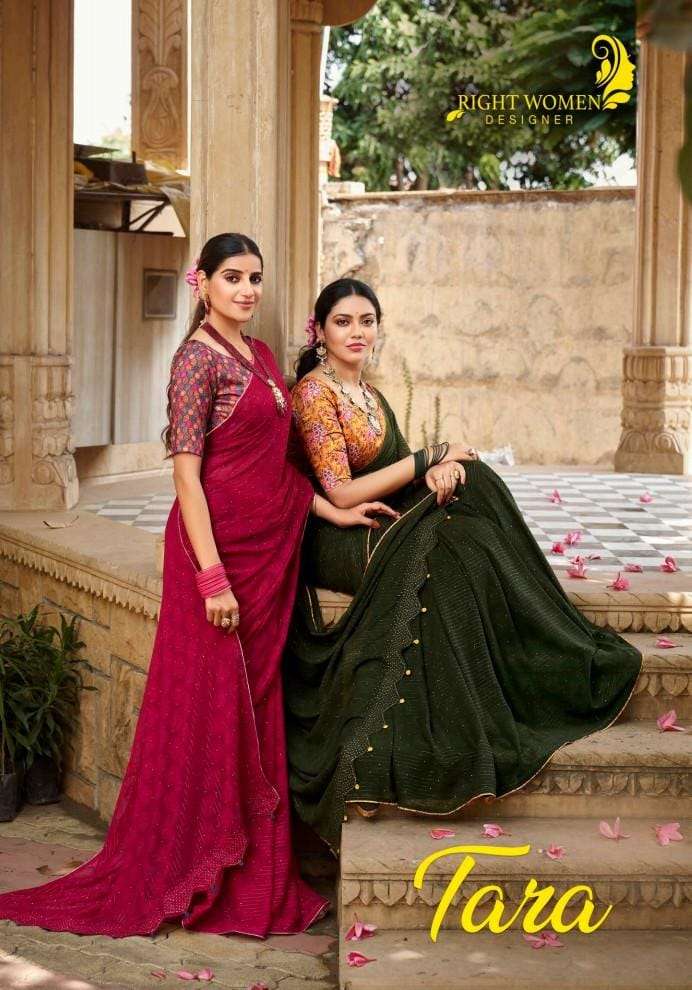 right women present tara 81921-81928 series fabulous swaroski work fancy sarees collection 