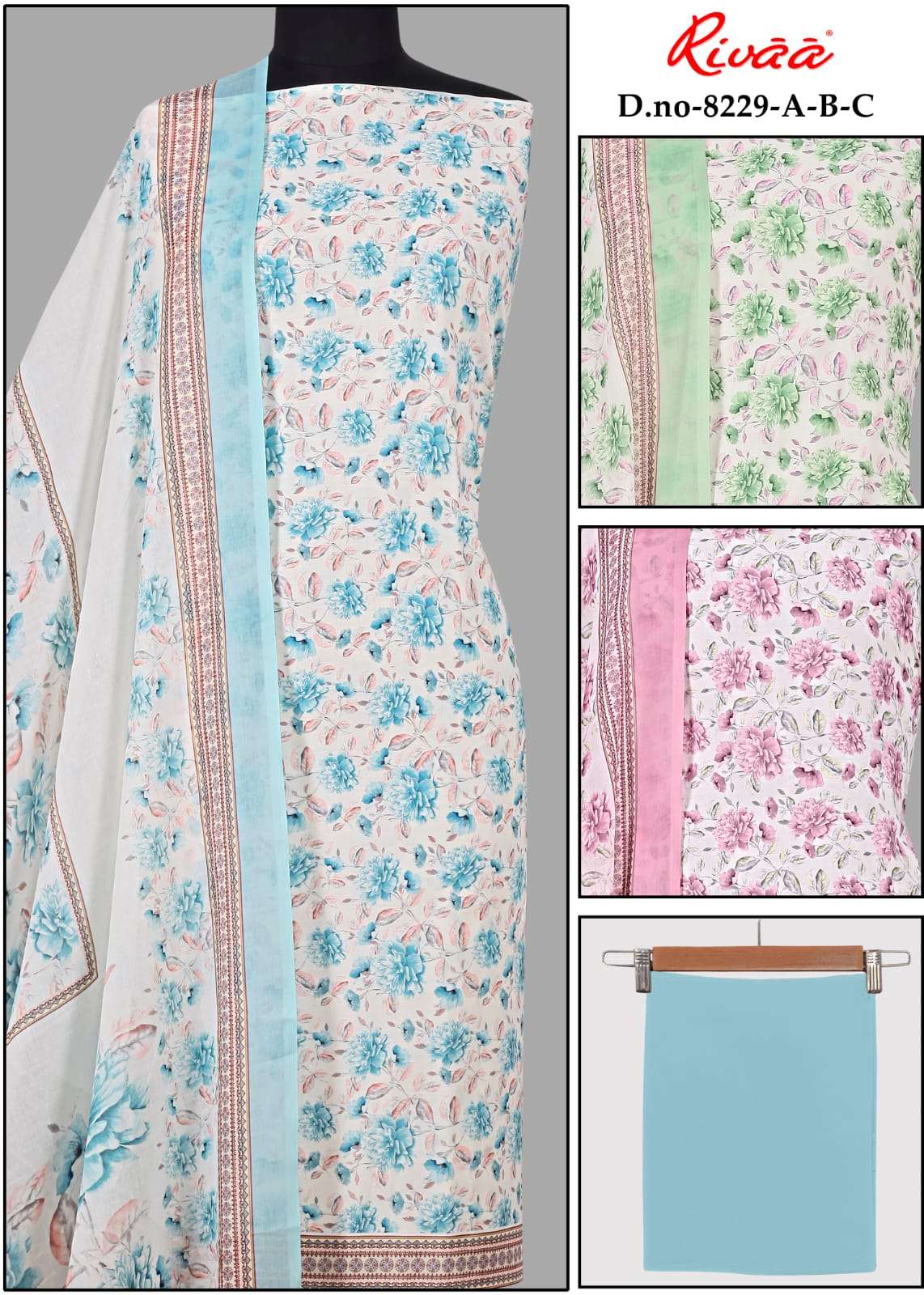 rivaa exports sukoon cotton digital printed dress materials 