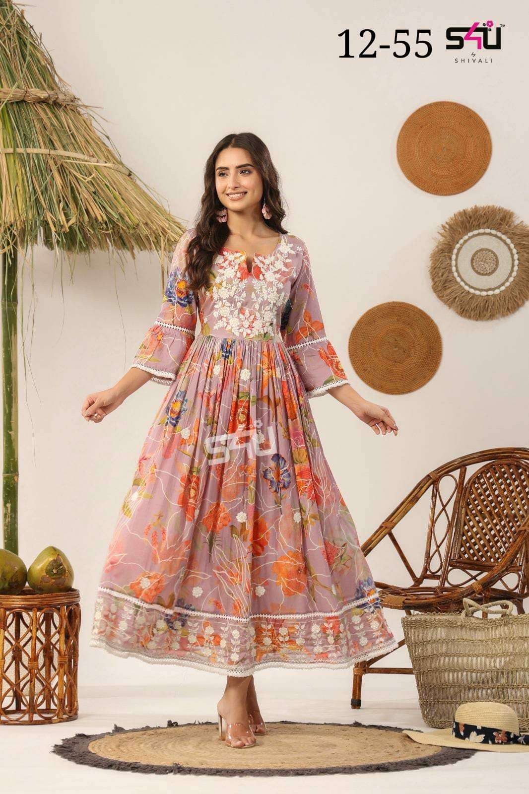 s4u pr 12-55 combo set party wear designer long gown