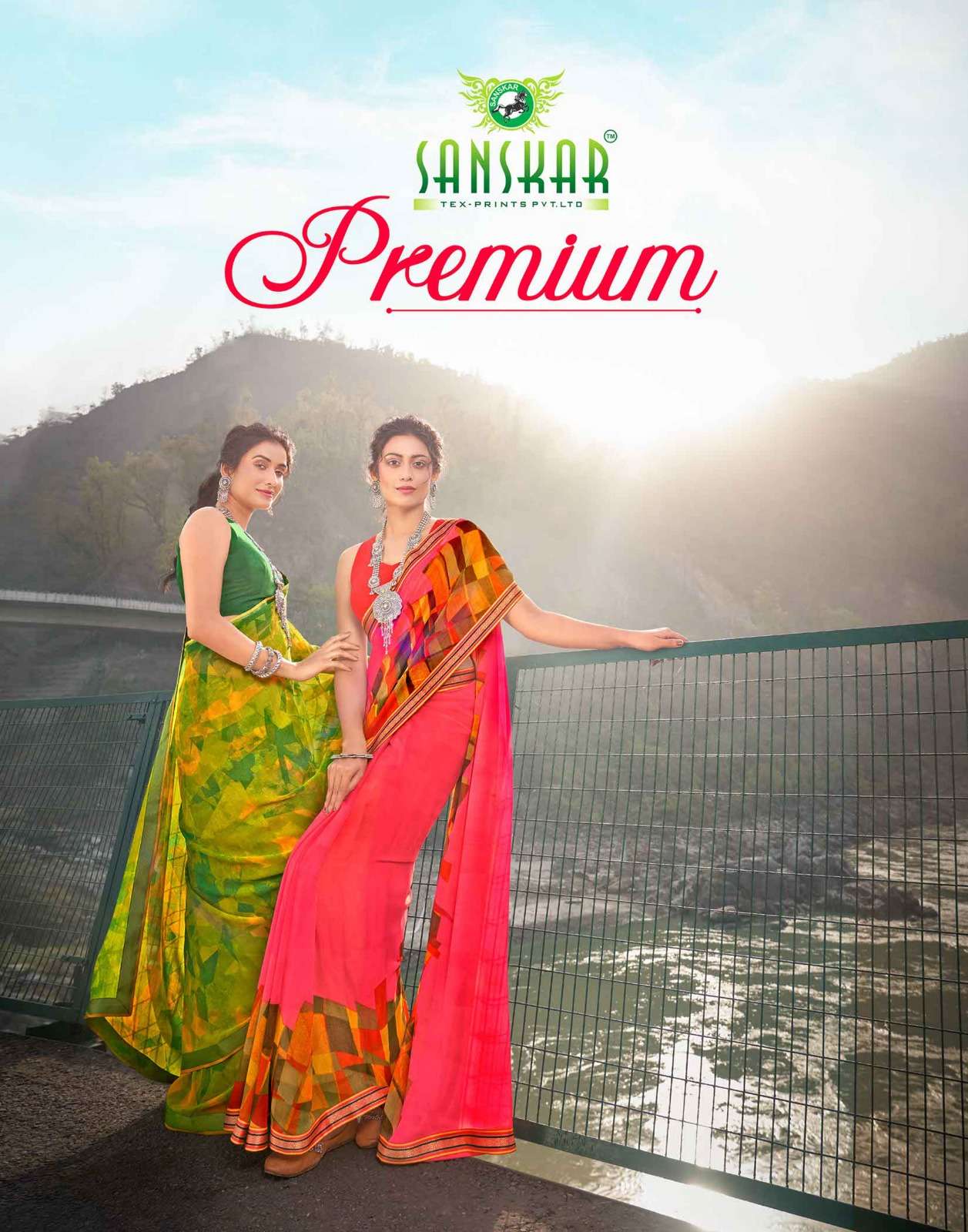 sanskar tex present premium vol 1 fancy fantastic georgette sarees wholesaler 
