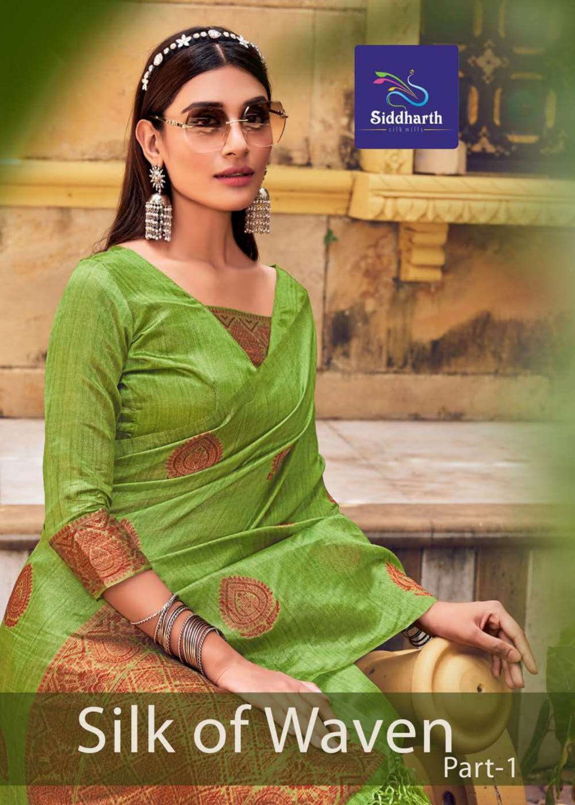 siddharth silk mills present silk of waven vol 1 adorable fancy sarees at wholesale rate