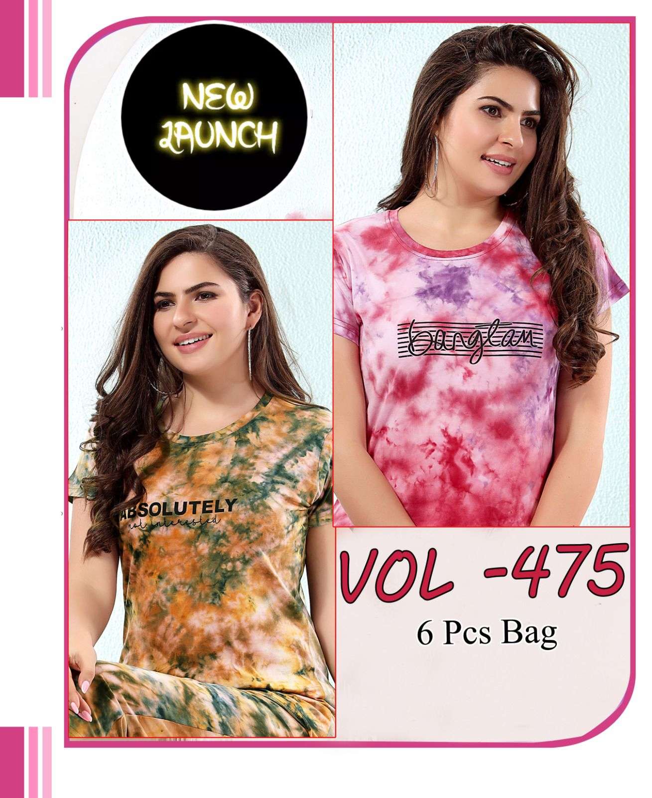 SUMMER SPECIAL CAPRI VOL.B475 SD Heavy Shinker Hosiery Cotton tie Die Night Suits CATALOG WHOLESALER BEST RATE