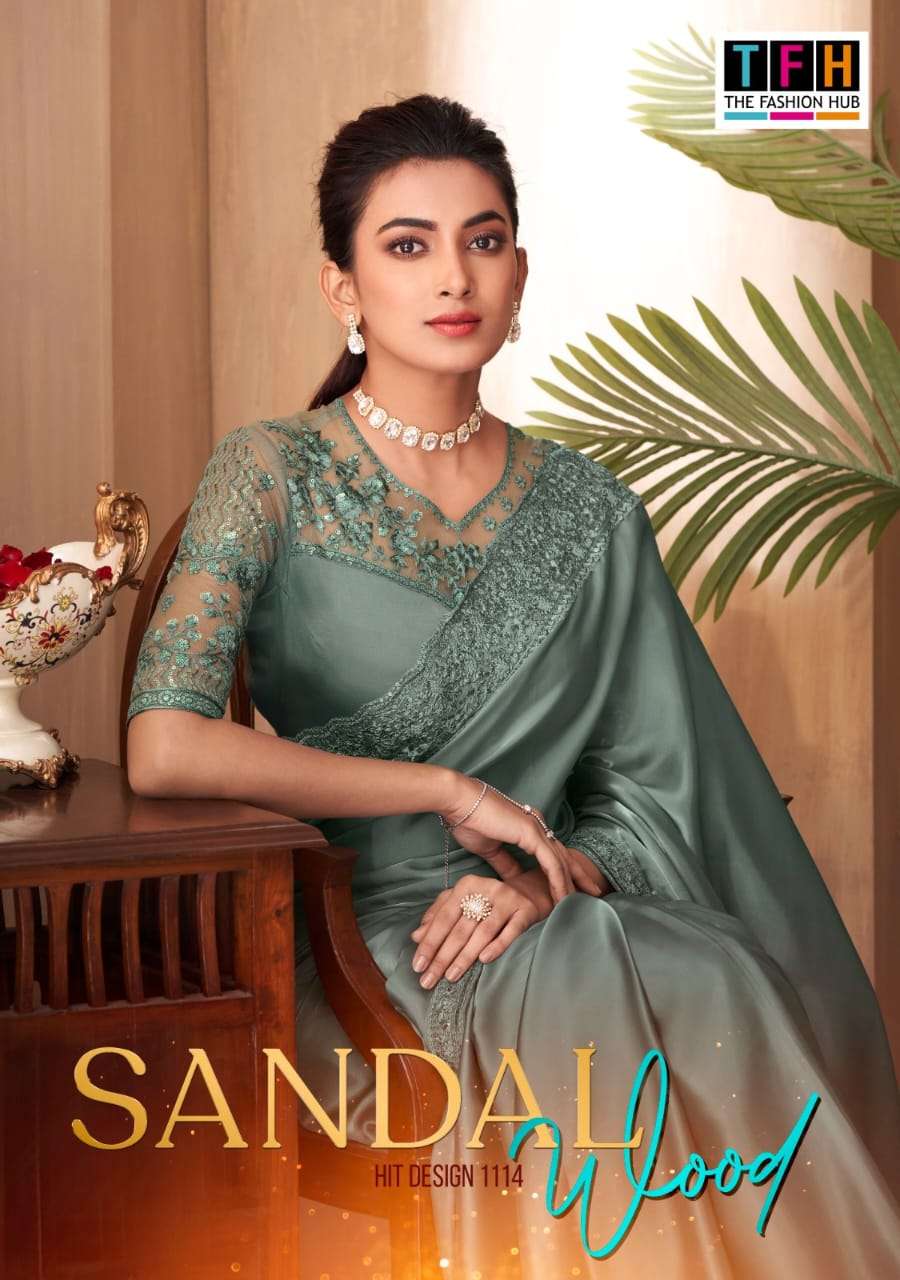 tfh sandalwood 1114 hit design fancy function wear sarees collection 