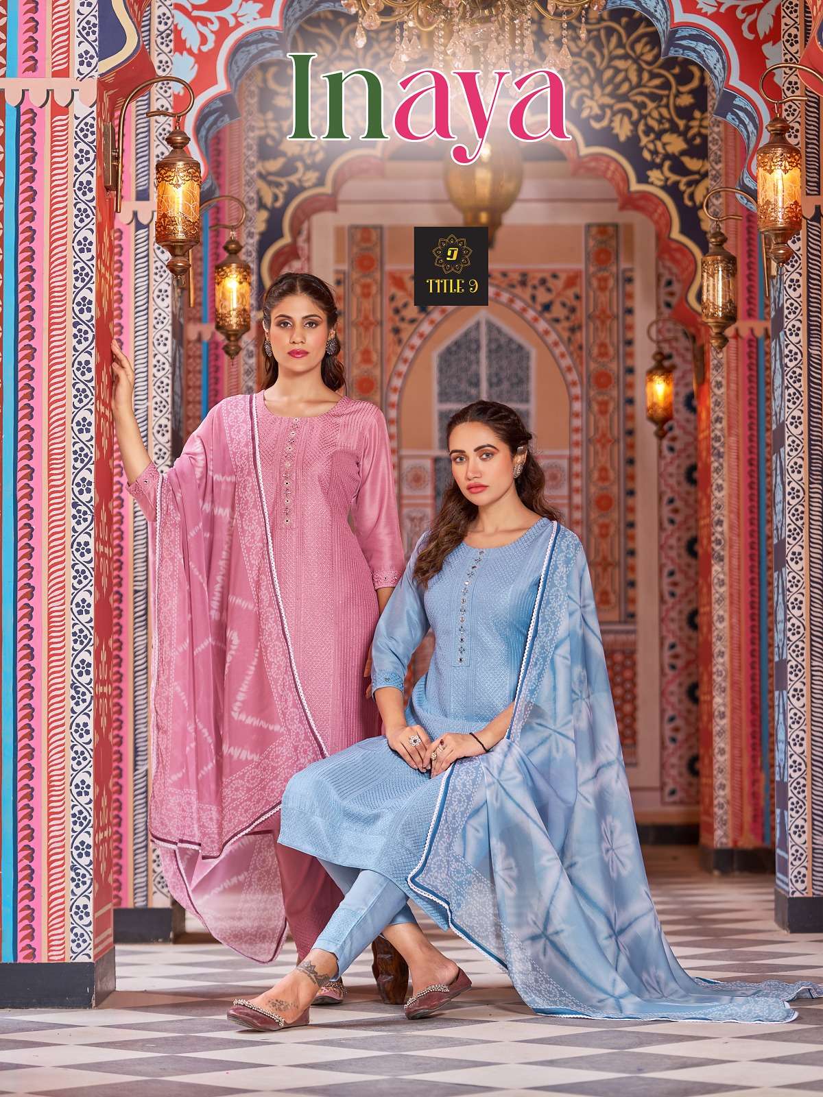 title 9 present inaya fancy work festive wear readymade salwar kameez online supplier 