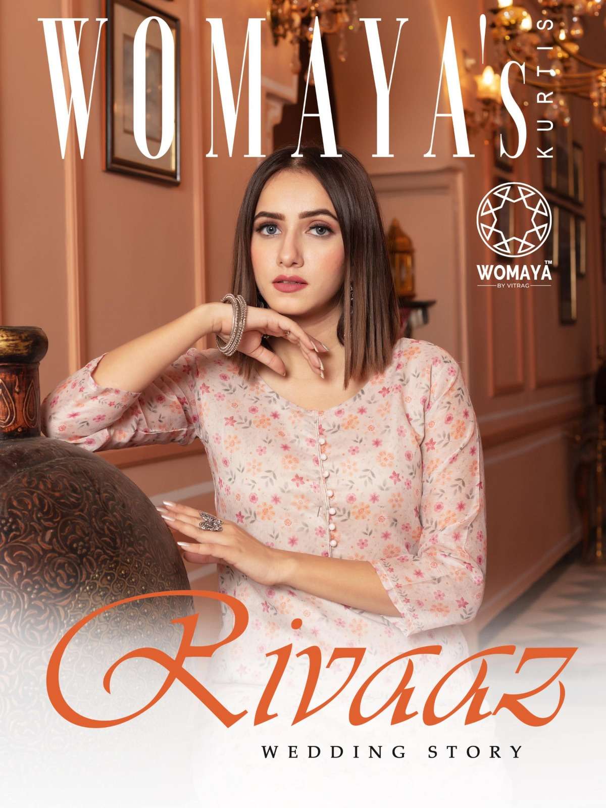 womaya kurtis present rivaaz wedding story vol 1 readymade chickenkari work salwar kameez combo set