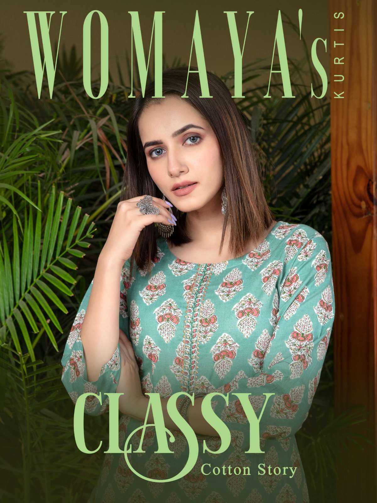 womaya present classy cotton story fancy 2pcs set kurti with pant combo set