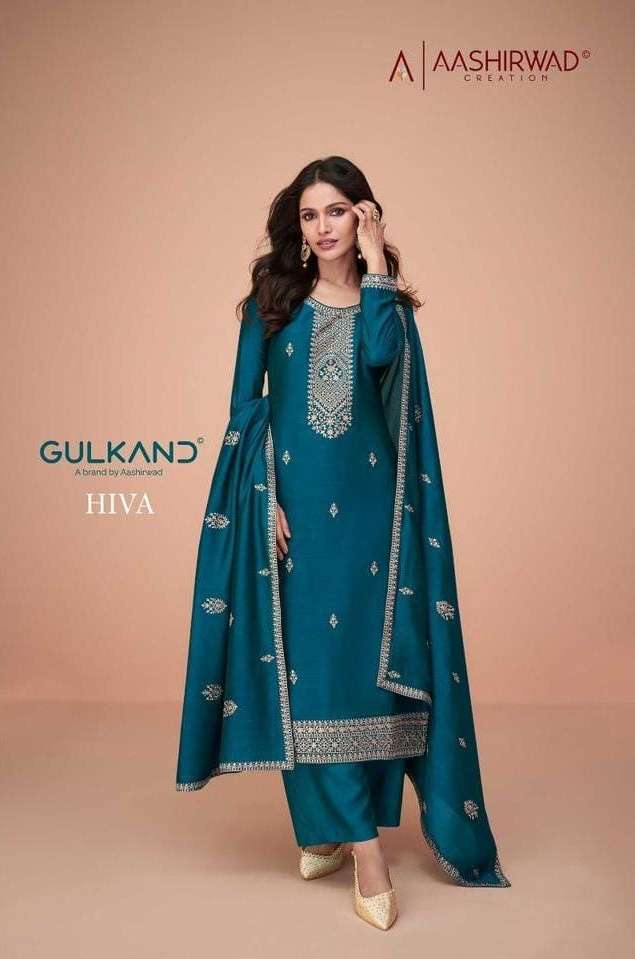 aashirwad creation gulkand hiva function wear unstitch collection 3 peice suit