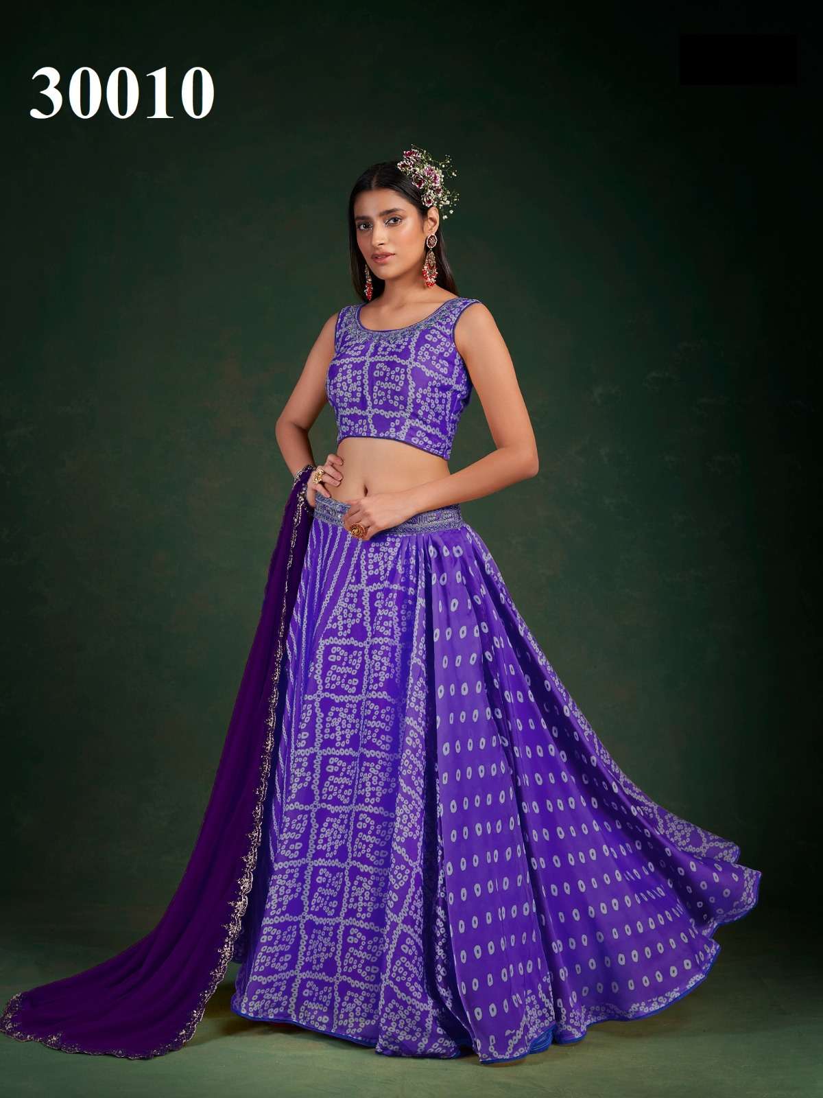 arya 30010 amazing function wear purple color semistitch single lehenga choli
