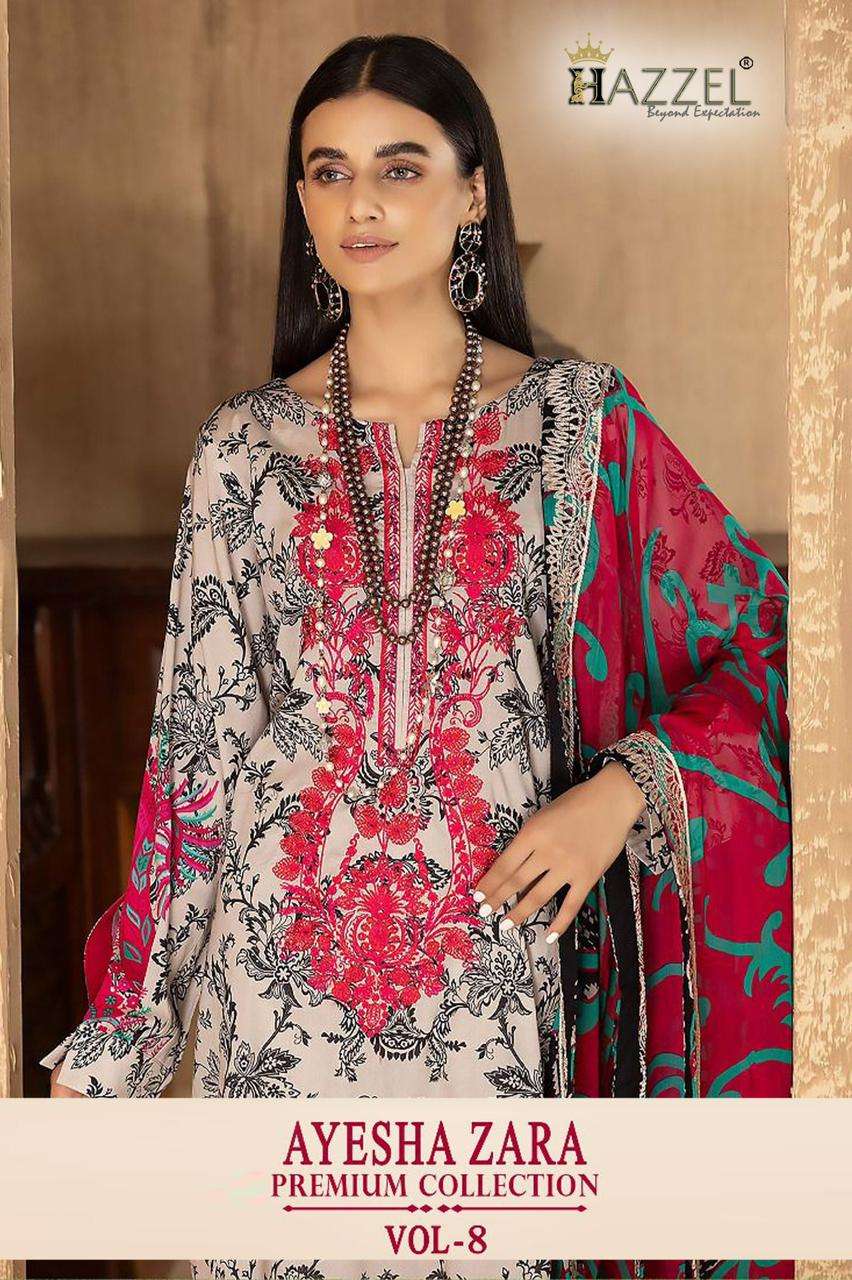 ayesha zara premium collection vol 8 by hazzel pakistani salwar suit