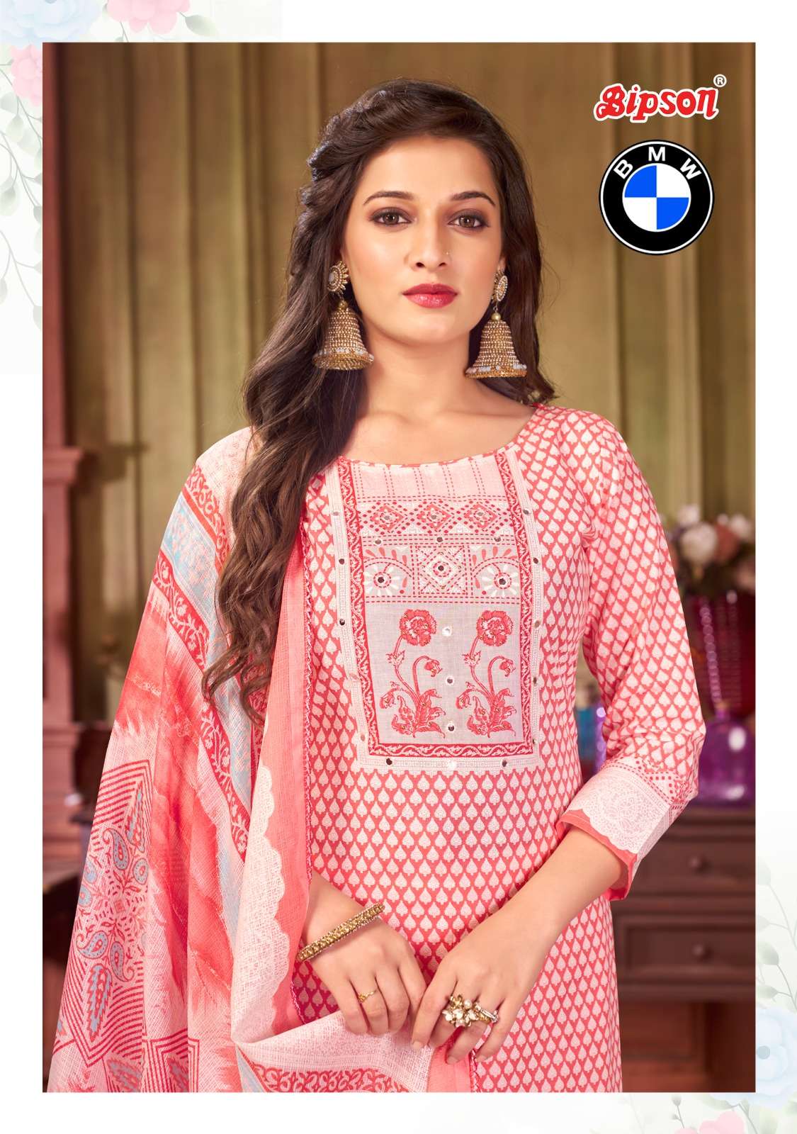 bipson bmw 2248-2249 fancy print with khatli handwork salwar suits wholesaler 
