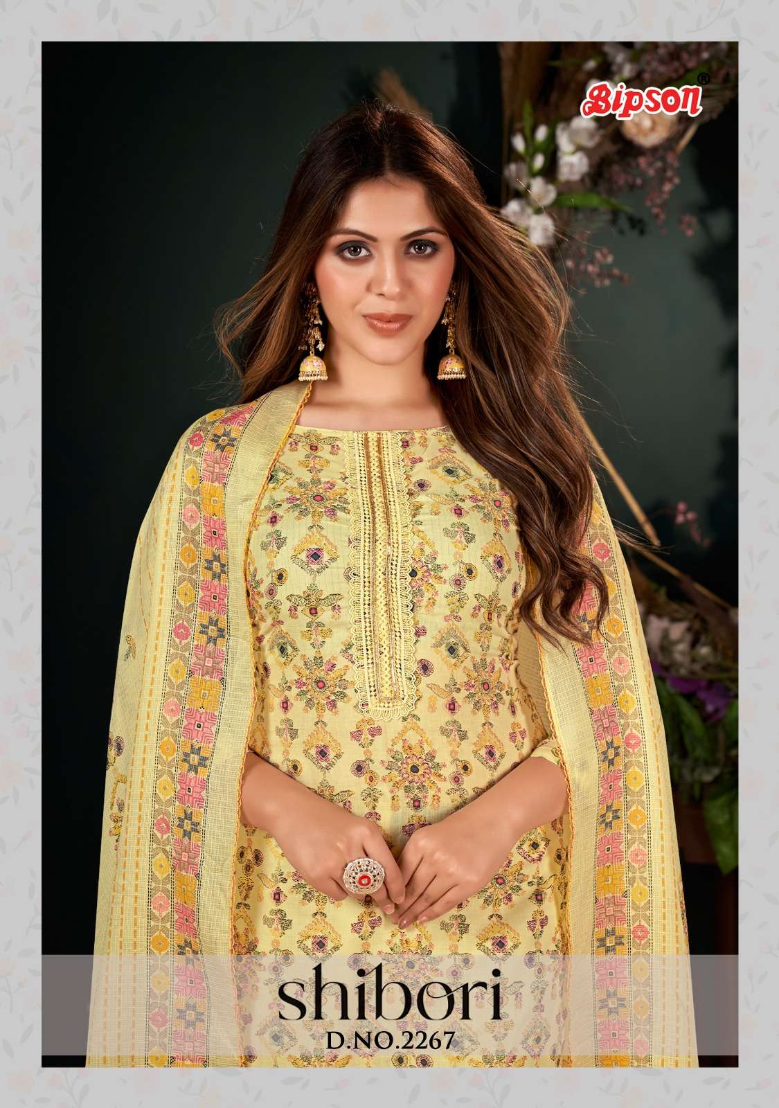 bipson shibori 2266-2267 premium cotton ethnic work ladies suits wholesaler 