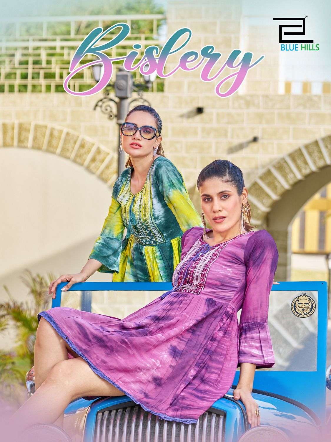 blue hills present bislery fancy neck work stitch tunics catalog
