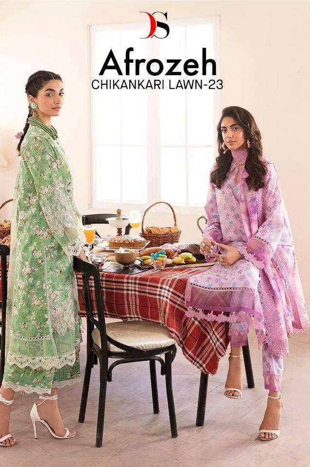 deepsy suit afrozeh chikankari lawn 23 fantastic digital print pakistani salwar kameez wholesaler