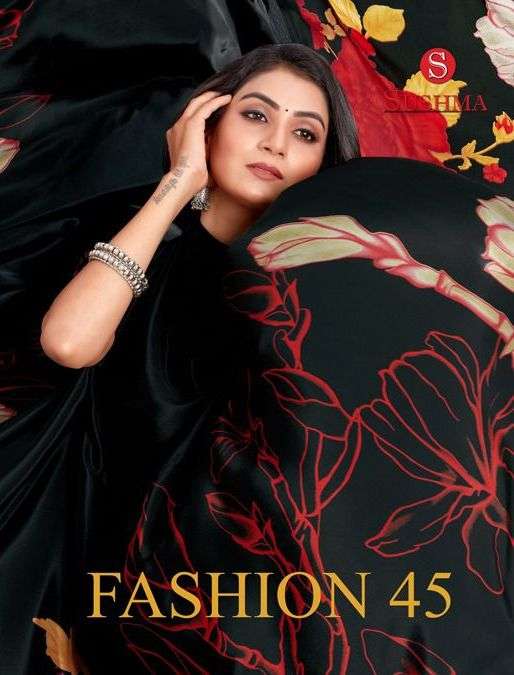 fashion 45 by sushma fancy crape casual saree at wholesale rate