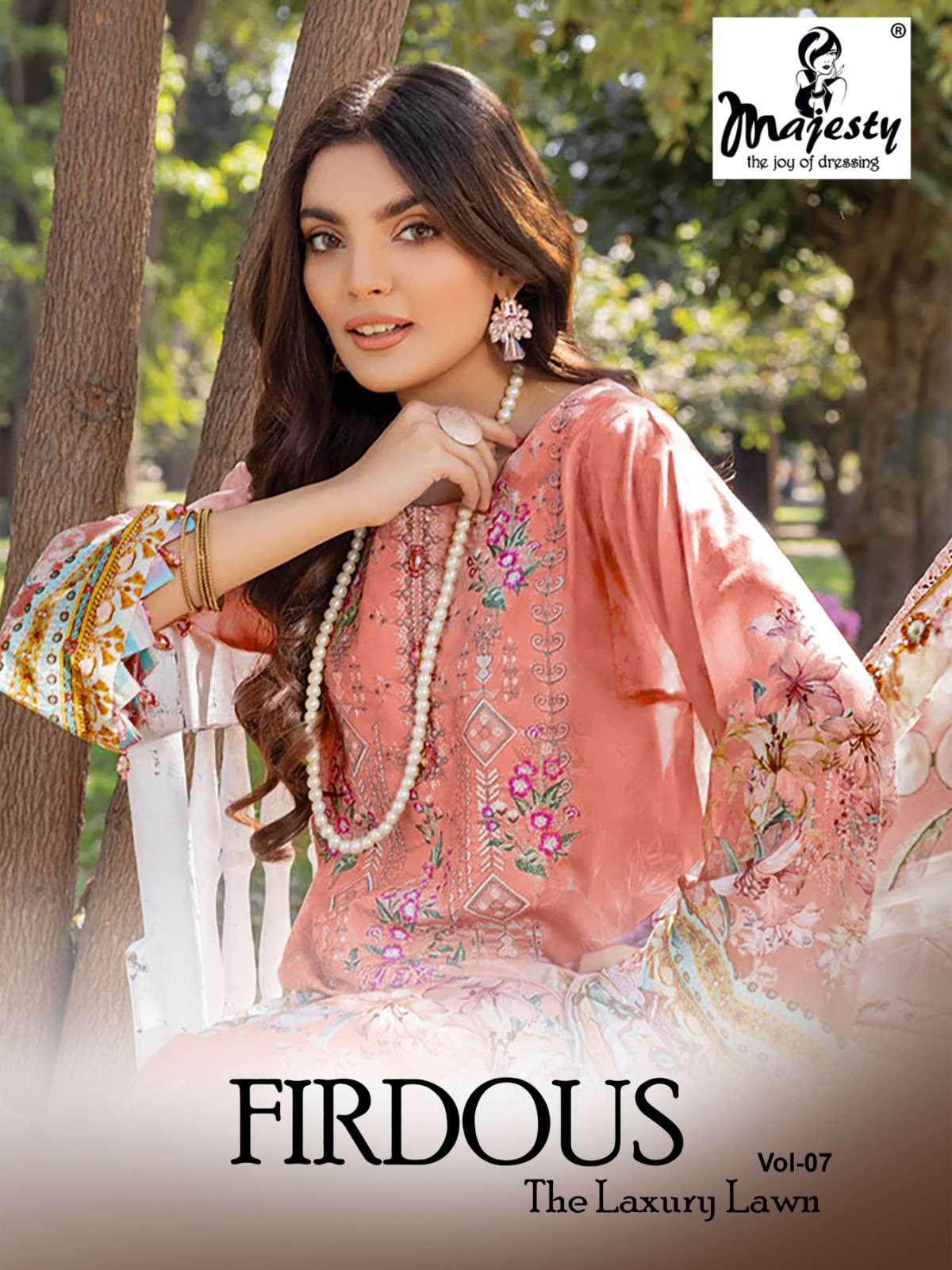 firdous the laxury lawn vol 7 by majesty designer patch work pakistani 3pcs dress material