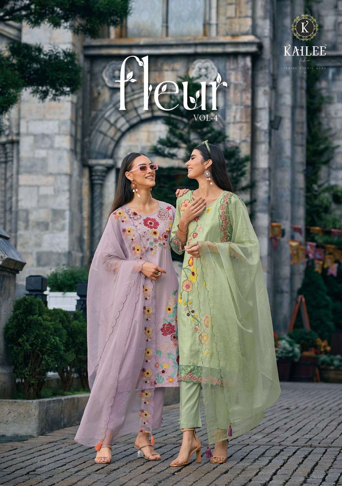 fleur vol 4 by kailee fashion fancy work festive collection readymade salwar kameez
