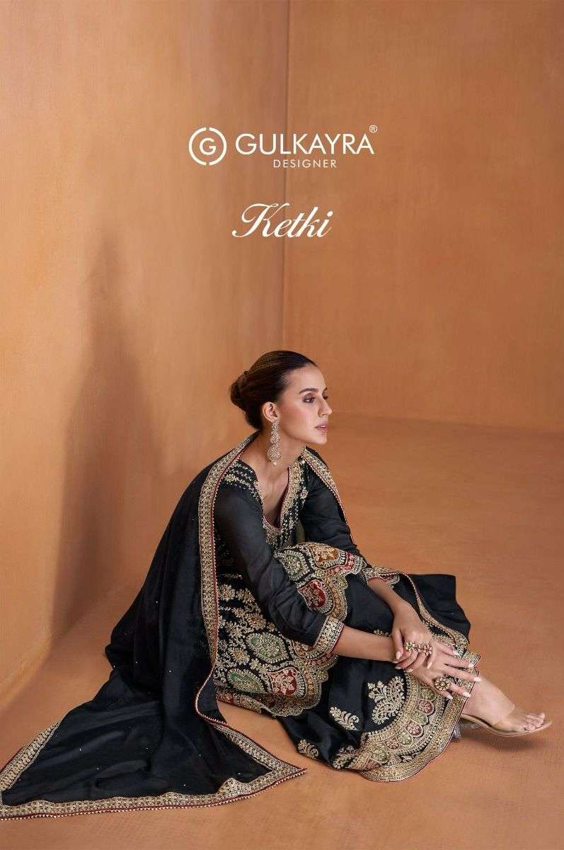 gulkayra designer present ketki party wear heavy designer readymade 3 peice suit catalog