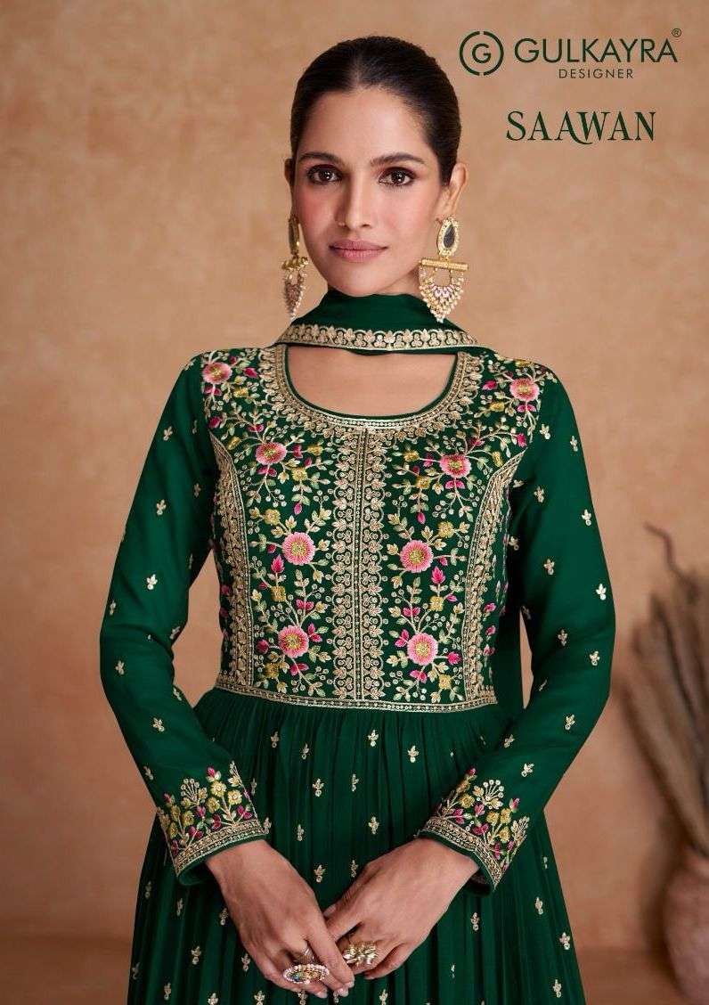 gulkayra designer present saawan beautiful readymade nayra cut salwar kameez supplier