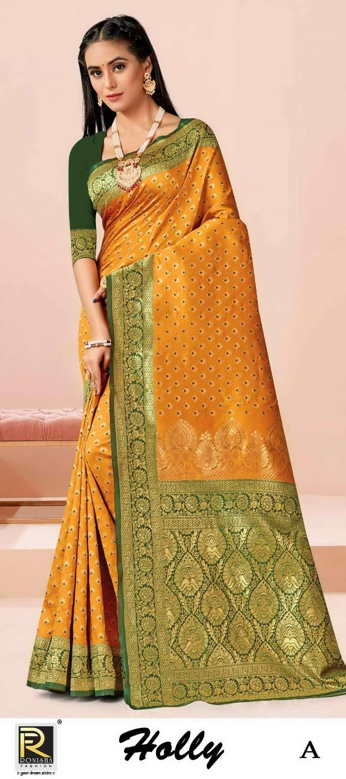 HOLLY  BY RANJNA SAREE BANARASI SILK FABRICS SUPER HIT COLLECTION 