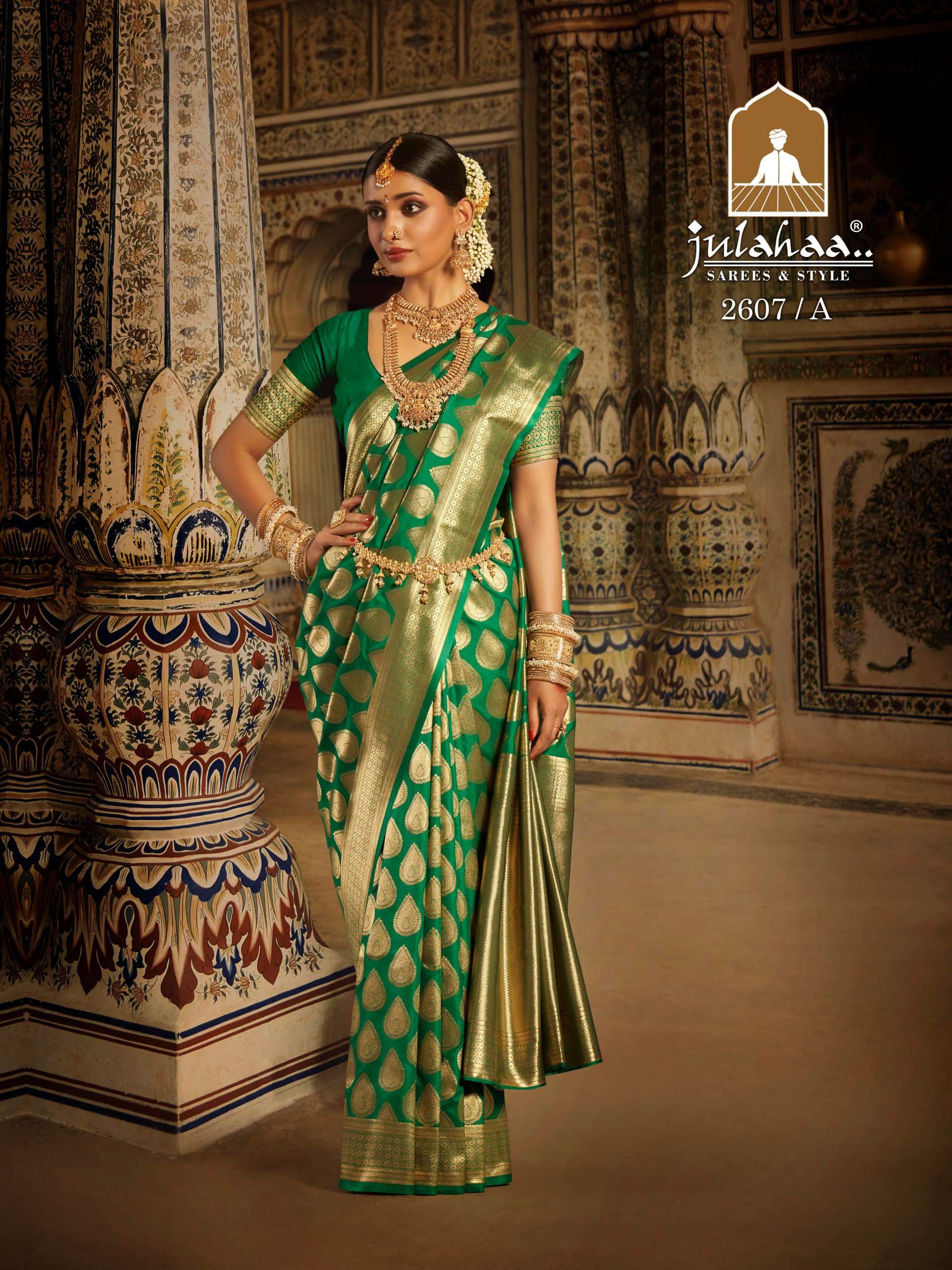 julahaa 2607 wedding wear amazing silk saree collection