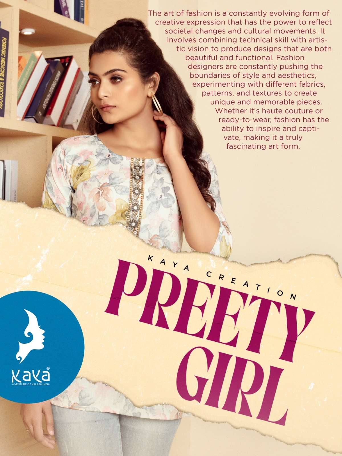 kaya launch preety girl fancy amazing designs short tops catalog