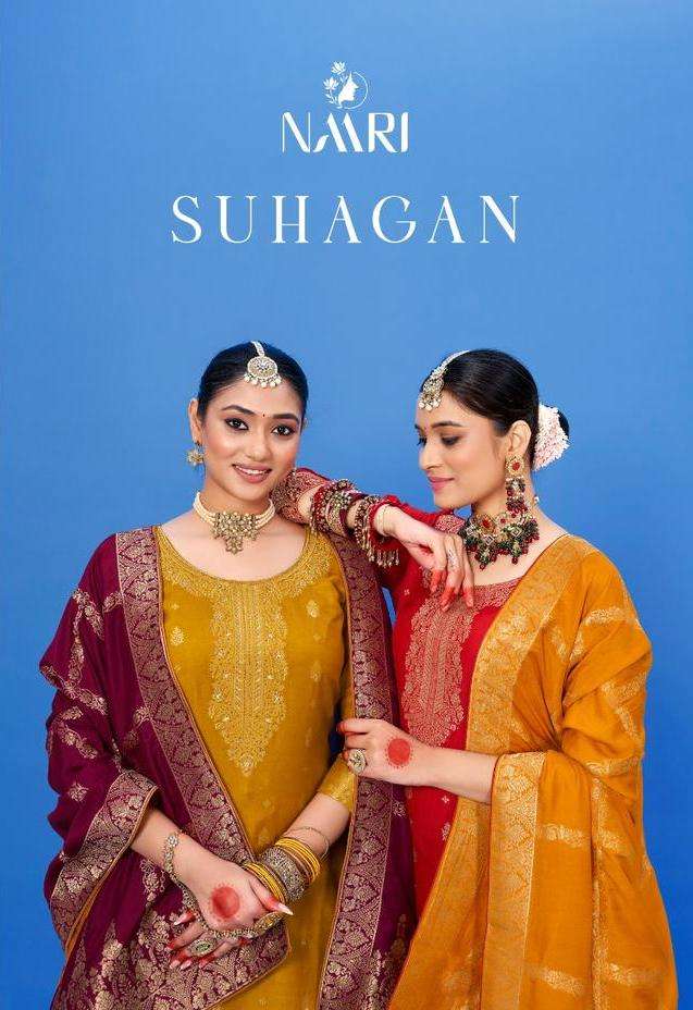 naari present suhagan festive wear designer salwar kameez material 