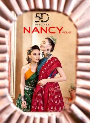 nancy vol 2 by 5d designer fancy cotton zari saree collection  
