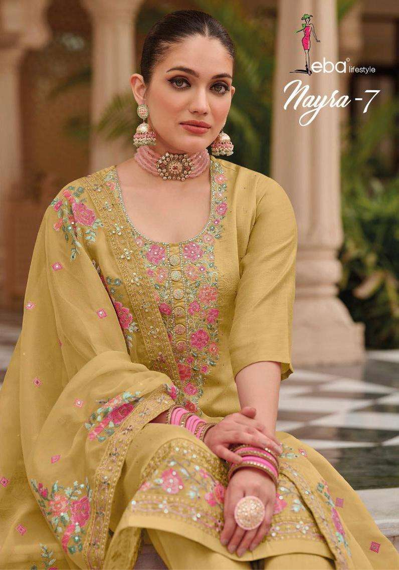 nayra vol 7 by eba lifestyle designer pakistani salwar kameez material