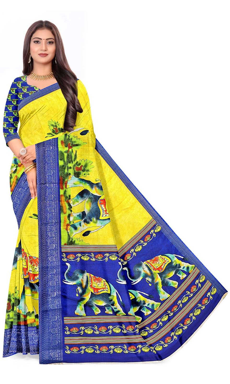 pr 1013 digital print fancy saree with blouse pick & choose designs