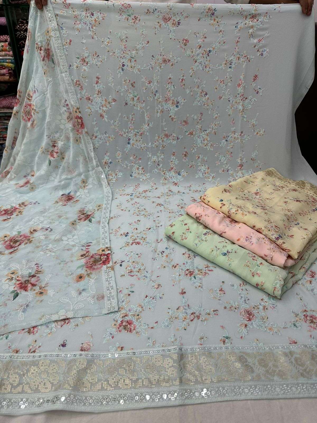 pr dexter fancy beautiful salwar kameez material with digital dupatta