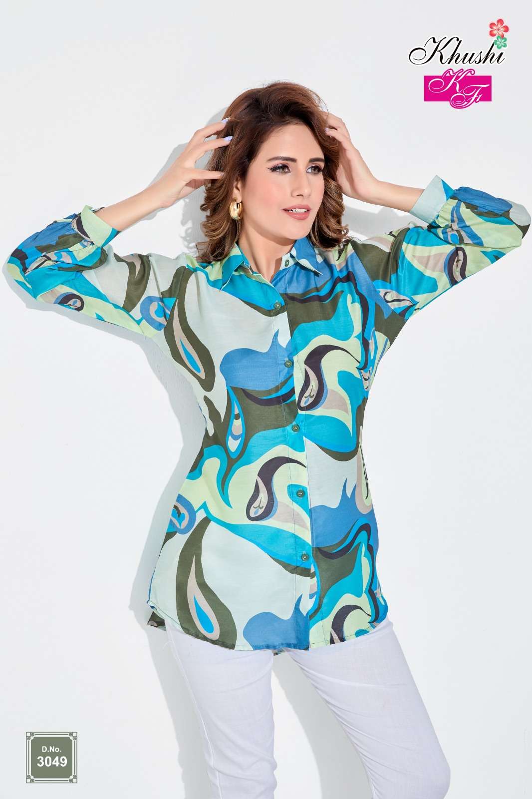 pr khushi muslin digital print womens shirt combo set