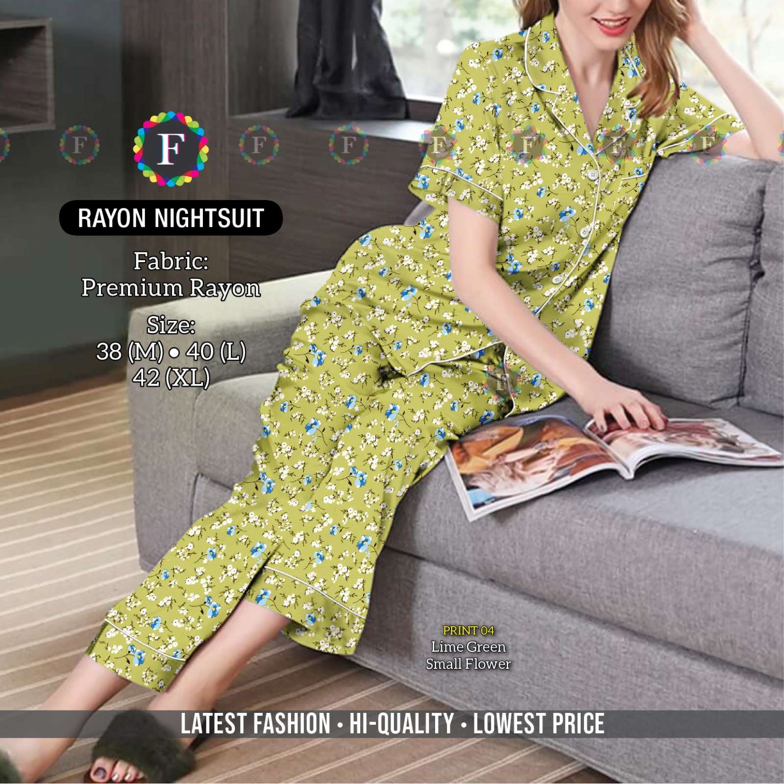 PR Launch Rayon Nightsuit Premium Rayon Exclusive Design And Colour Night Suits