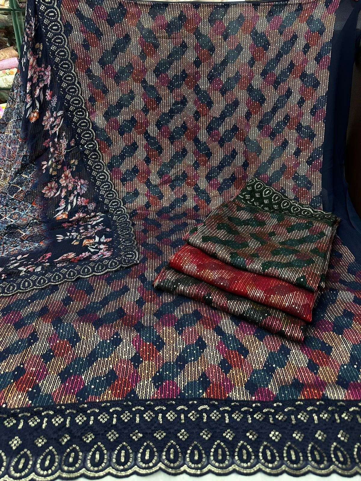 pr tim tim amazing festive wear designer dress material 