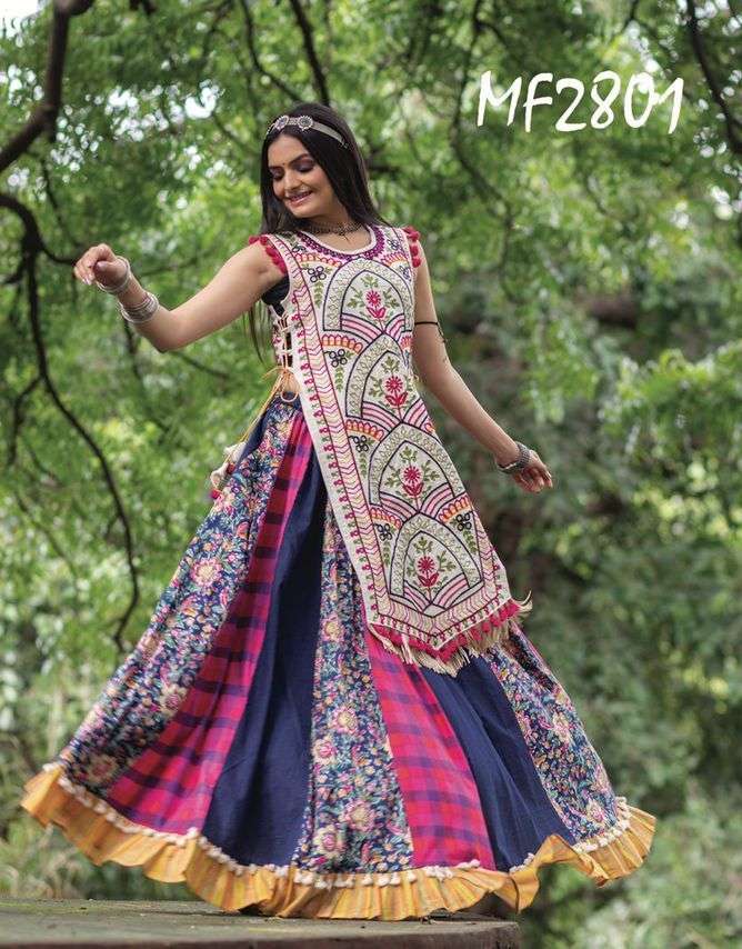 pr yey yey navratri festive wear colourful readymade kurti with skirt 