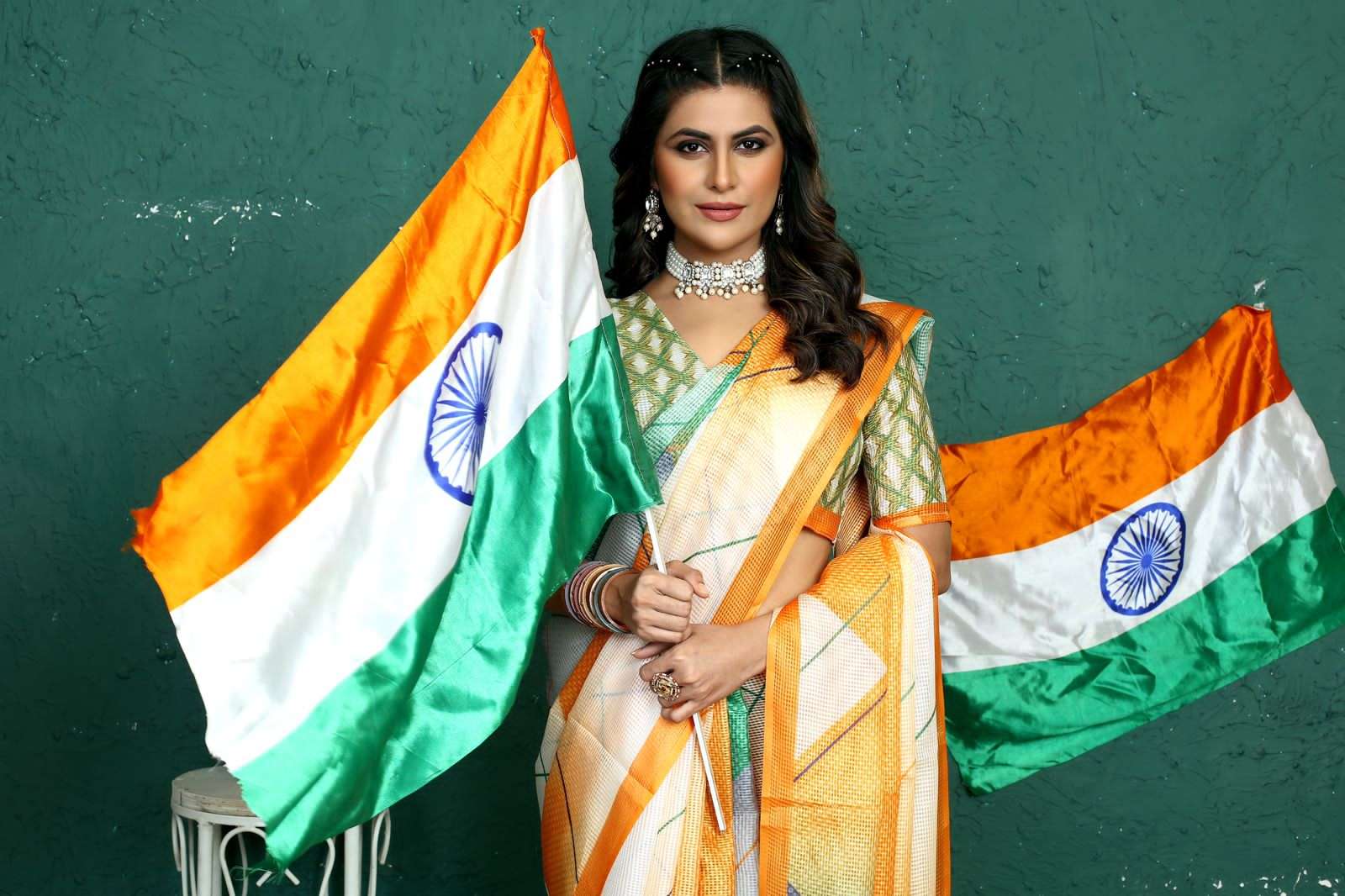 rajpath present rangkaat tri color special premium sarees for independence day 