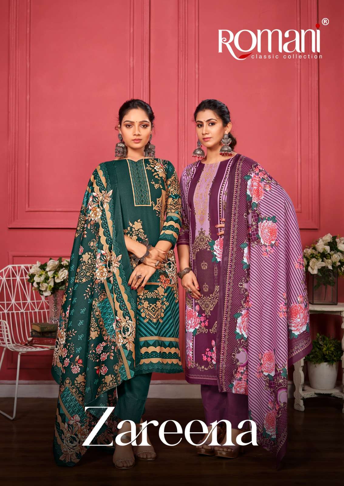 romani present zareena digital print soft cotton pakistani ladies suits wholesaler